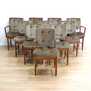 SET OF TEN MID CENTURY DINING CHAIRS BY MCINTOSH FURNITURE