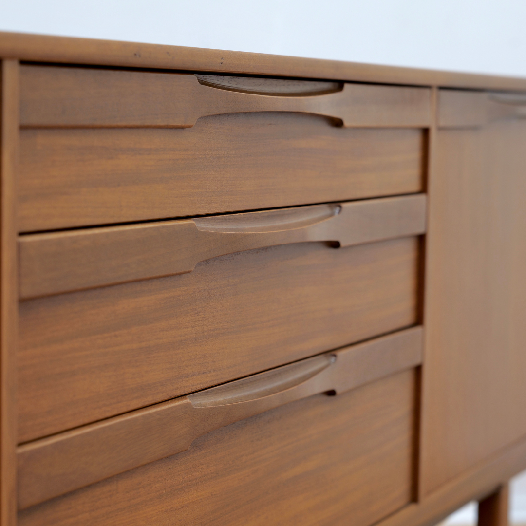 MID CENTURY TEAK CREDENZA BY NATHAN FURNITURE