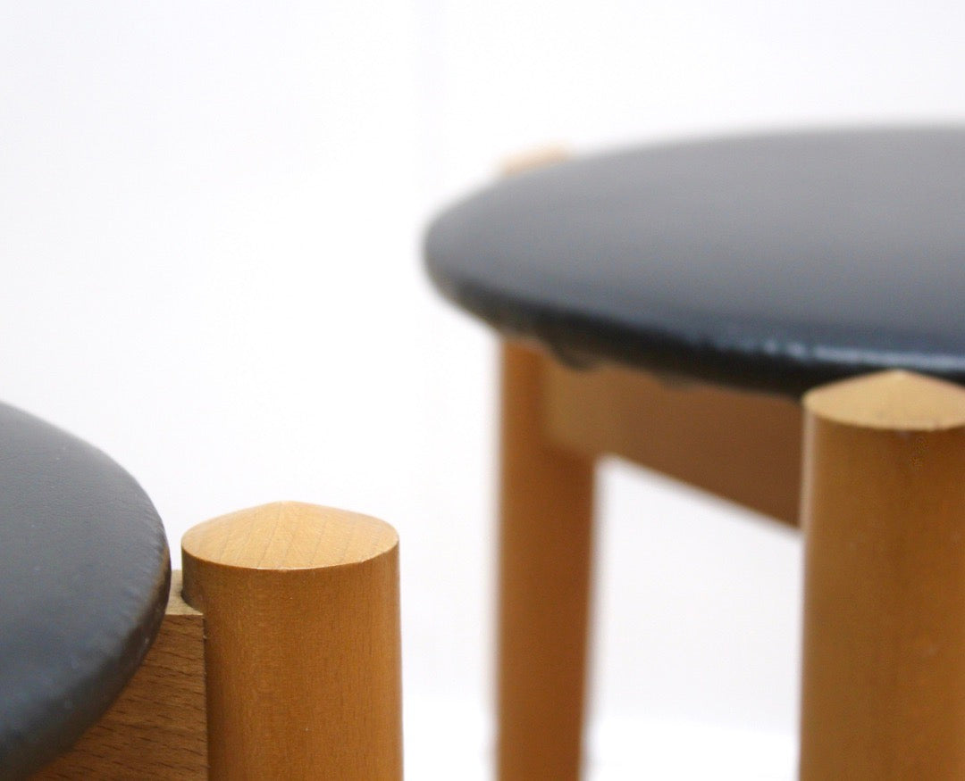 SET OF FOUR MID CENTURY STOOLS BY LEGATE FURNITURE OF SCOTLAND