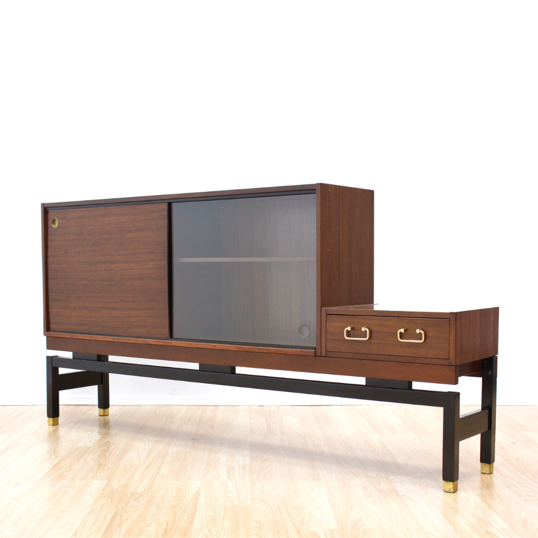 MID CENTURY LIBRENZA CONSOLE DISPLAY CABINET BY E GOMME