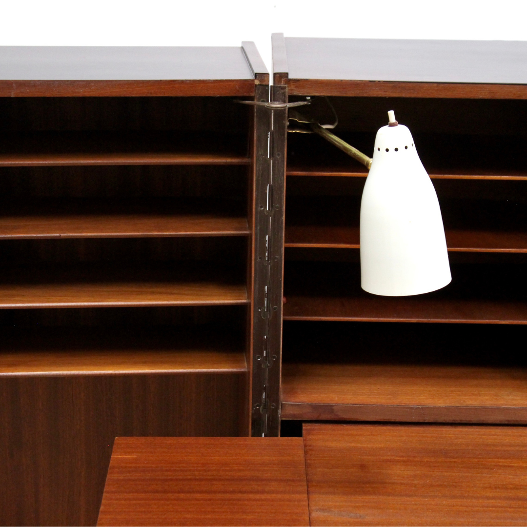 MID CENTURY MAGIC BOX HOME OFFICE DESK BY MUMENTHALER & MEIER FOR NEWCRAFT LTD IN ROSEWOOD