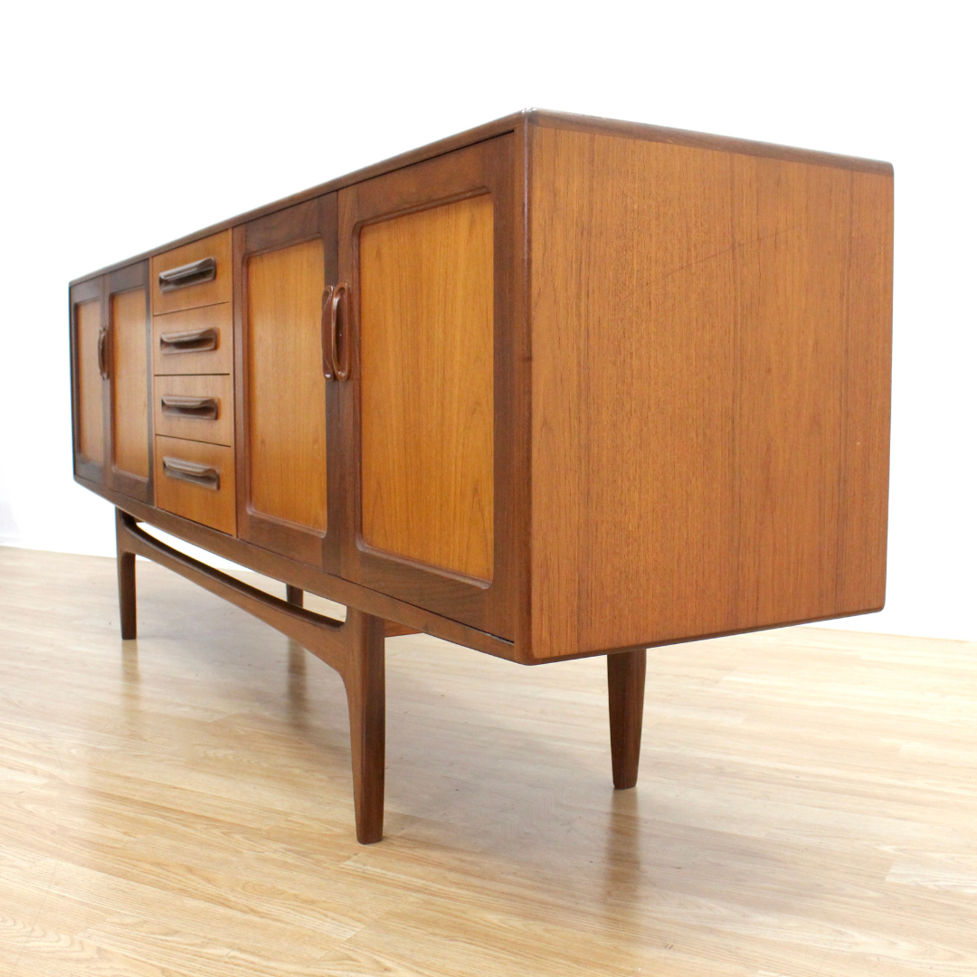 LONG MID CENTURY TEAK CREDENZA BY VB WILKINS FOR G PLAN