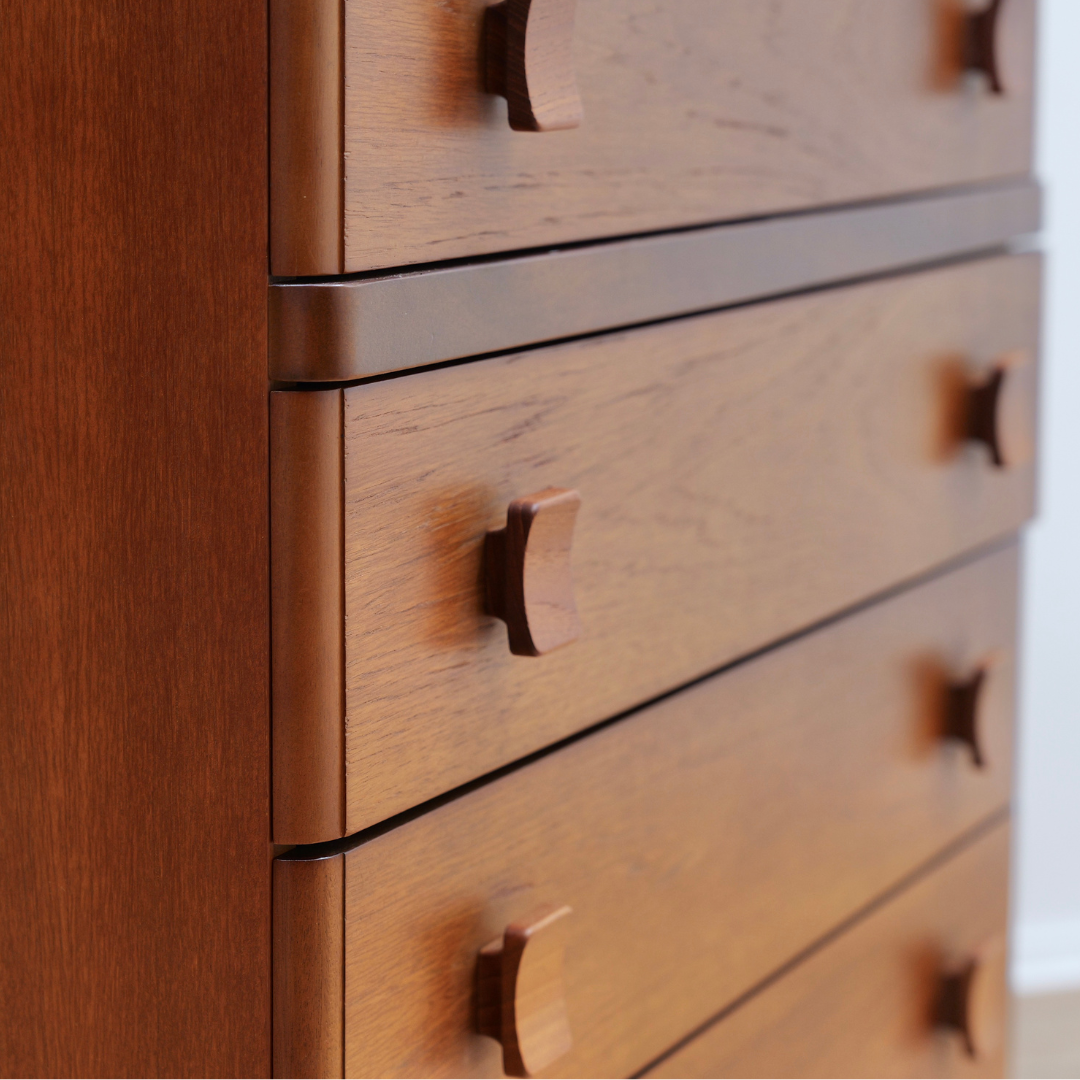 MID CENTURY TEAK TALL DRESSER BY STAG FURNITURE