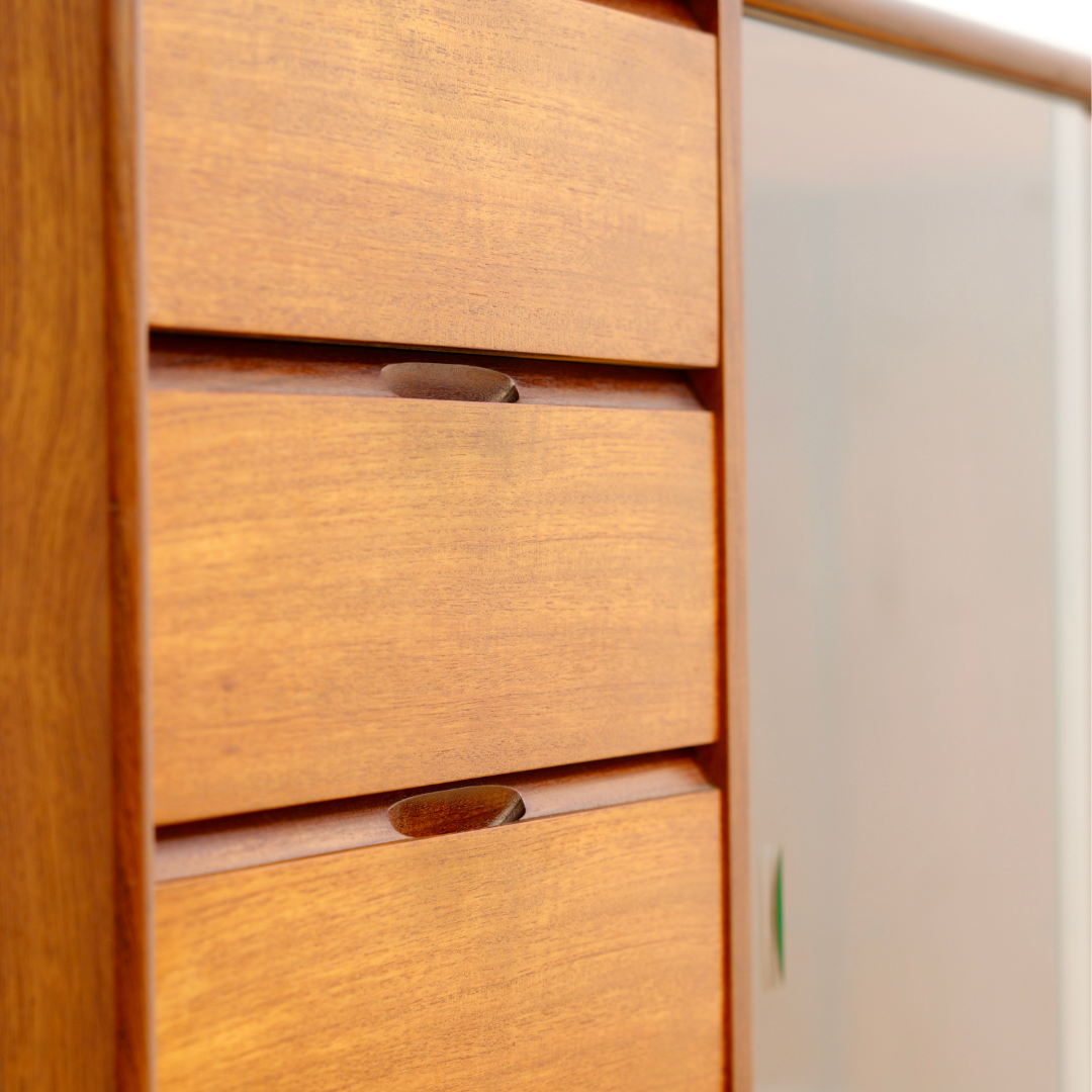 MID CENTURY CHINA CABINET SIDEBOARD BY TURNIDGE OF LONDON