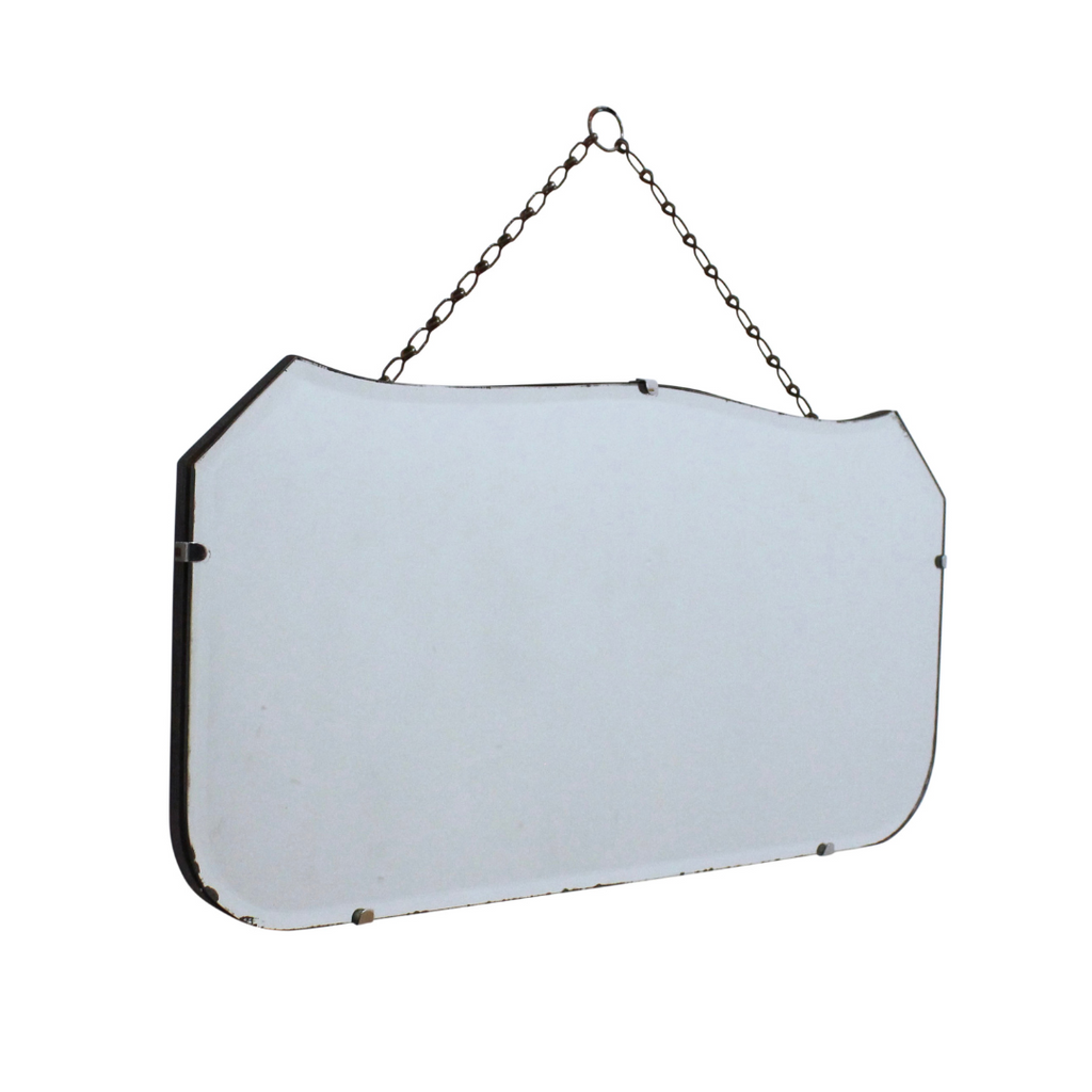 VINTAGE 1950S BEVELED EDGED WALL MIRROR