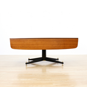 1950S ELEVATOR COFFEE DROPLEAF DINING TABLE BY E GOMME