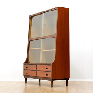 LARGE MID CENTURY CHINA DISPLAY CABINET BY MEREDEW OF LETCHWORTH