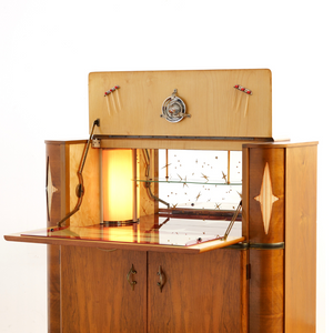 1950S ENGLISH DRY BAR LIQUOR CABINET BY VALIDITY OF LONDON