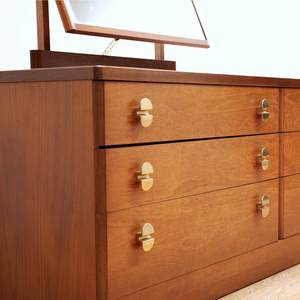 MID CENTURY TEAK VANITY DRESSER BY STAG FURNITURE