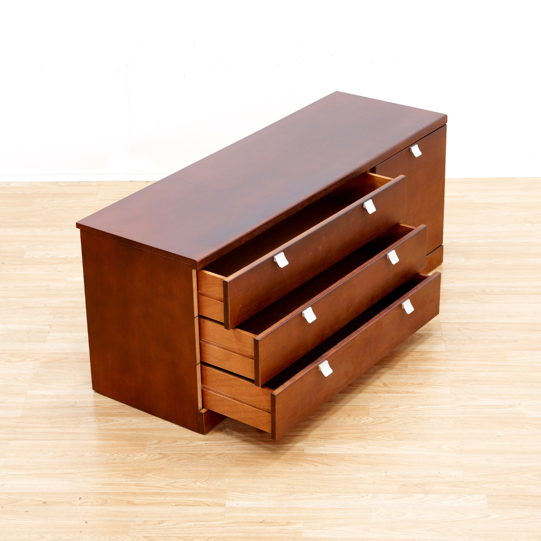LOW MID CENTURY CONSOLE CREDENZA BY WHITE & NEWTON
