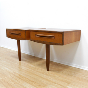 MID CENTURY TEAK NIGHTSTANDS BY VB WILKINS FOR G PLAN