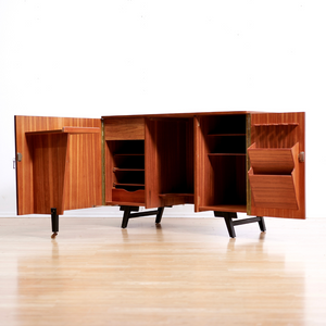 MID CENTURY TEAK FOLDING HOME OFFICE DESK