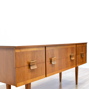 MID CENTURY TEAK SIX DRAWER DRESSER BY AUSTINSUITE