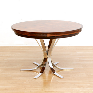 DANISH MODERN ROSEWOOD 'FLIP-FLAP' LOTUS DINING TABLE BY DYRLUND