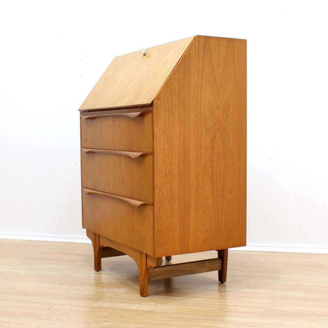 MID CENTURY SECRETARY DESK BUREAU BY SUTCLIFFE OF TODMORDEN