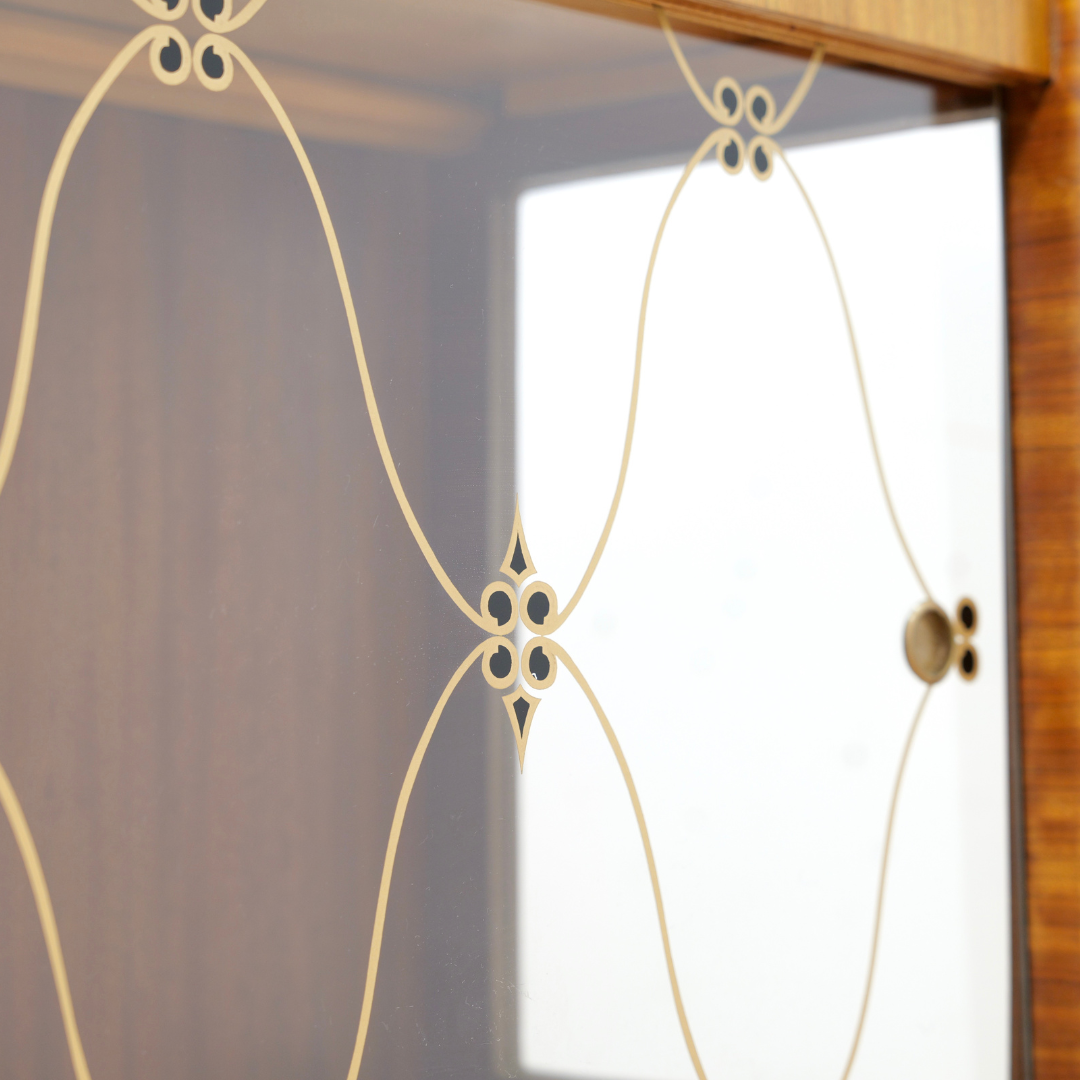 Vintage 1950s Atomic Curio Display Cabinet