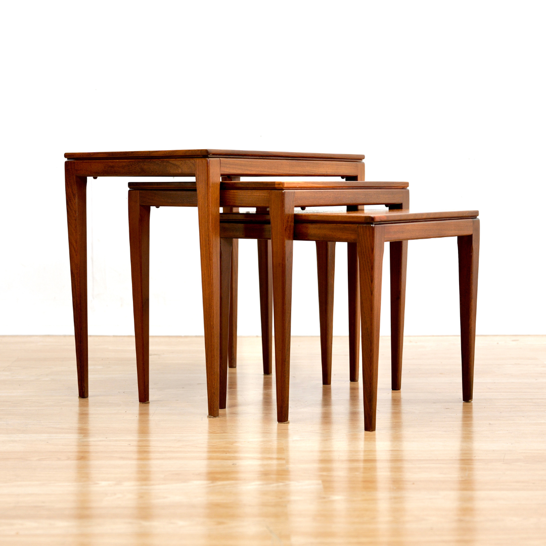 SET OF 1960S DANISH MODERN NESTING TABLES