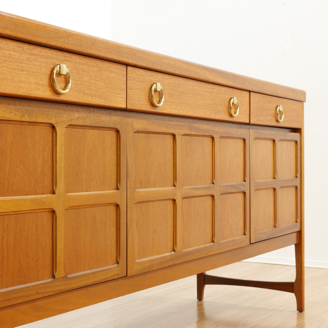 MID CENTURY TEAK CREDENZA BY NATHAN FURNITURE