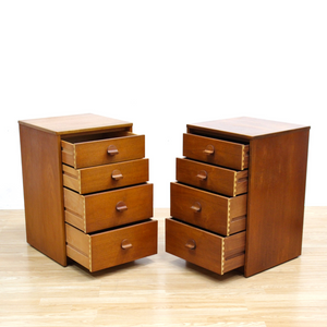 MID CENTURY TEAK NIGHTSTANDS BY STAG FURNITURE