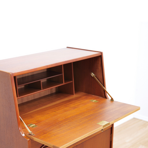 MID CENTURY TEAK SECRETARY DESK BY JENTIQUE FURNITURE