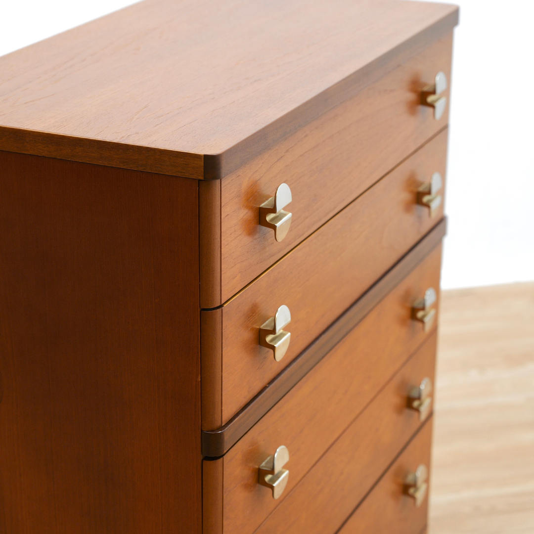 TALL MID CENTURY TEAK DRESSER BY STAG FURNITURE