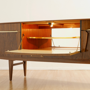 MID CENTURY MELAMINE BAR CREDENZA BY BEAUTILITY