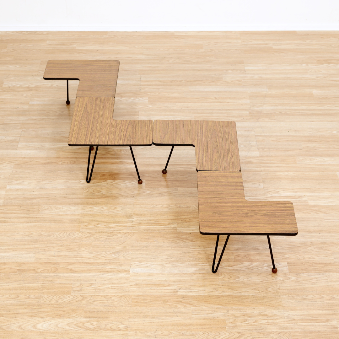SET OF FOUR VINTAGE MODULAR SIDE TABLES