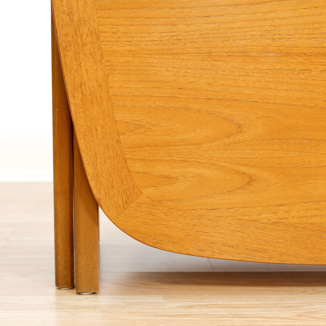 MID CENTURY TEAK DROP LEAF DINING TABLE