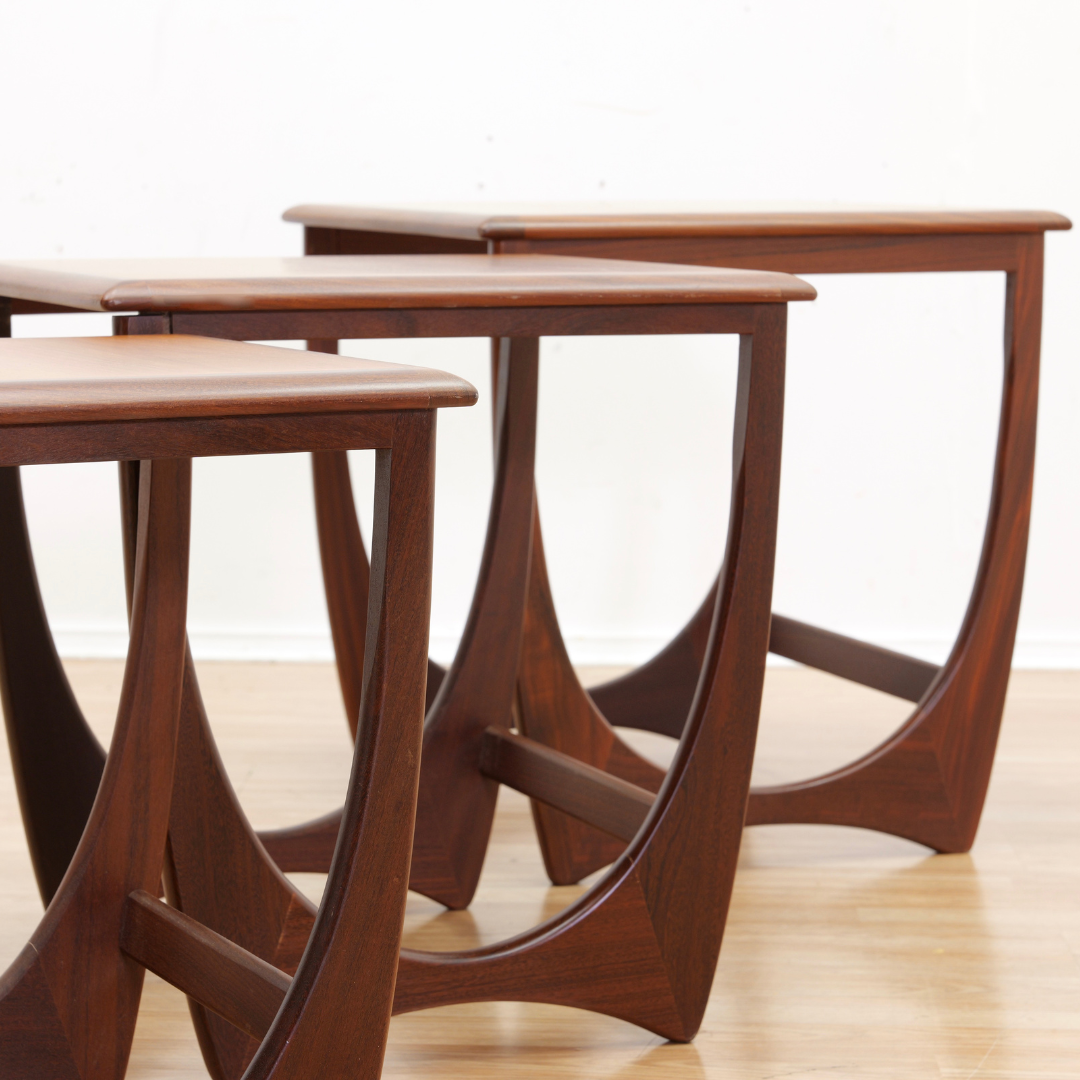 MID CENTURY ASTRO NESTING TABLES BY VB WILKINS FOR G PLAN