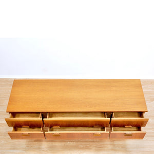 MID CENTURY TEAK SIX DRAWER DRESSER BY AUSTINSUITE