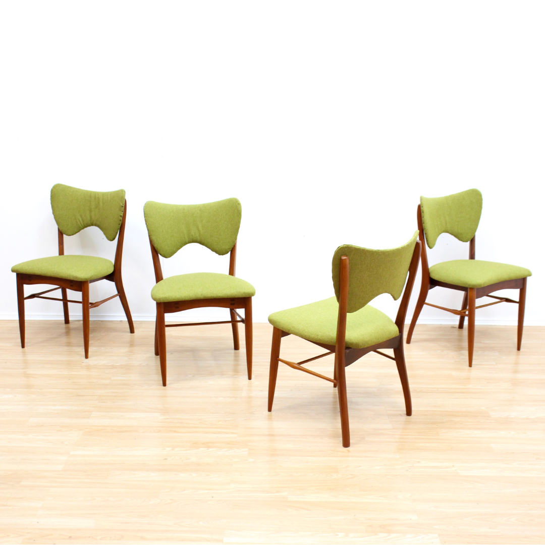 SET OF FOUR MID CENTURY DINING CHAIRS BY VANSON FURNITURE