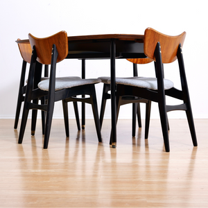 1950S DINING TABLE & BUTTERFLY CHAIRS BY BEAUTILITY FURNITURE