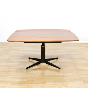 1950S ELEVATOR COFFEE DROPLEAF DINING TABLE BY E GOMME