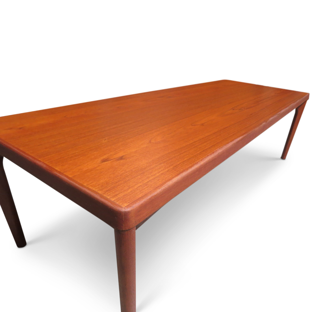 LARGE MID CENTURY DANISH TEAK COFFEE TABLE BY VEJLE STOLE