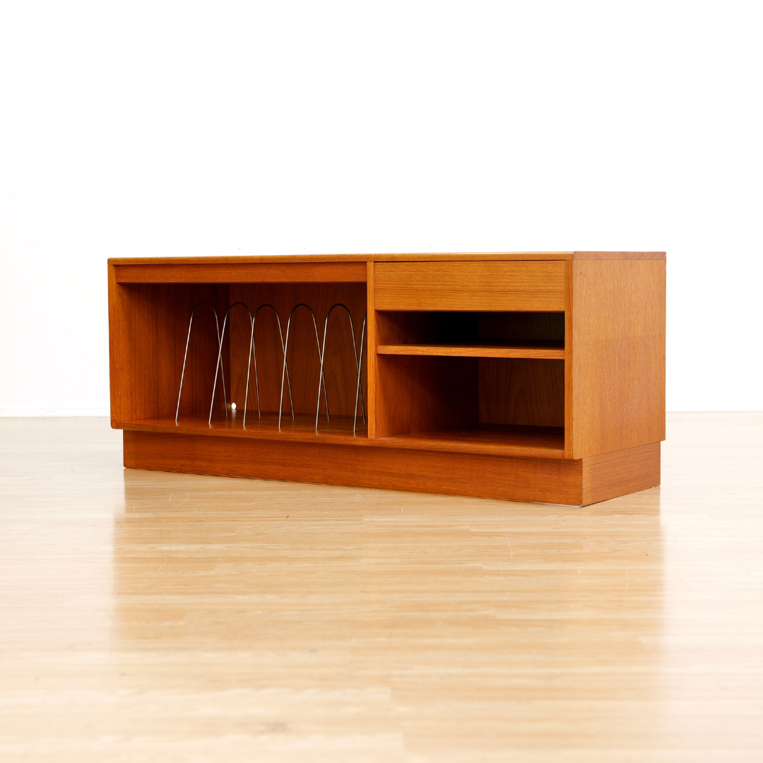 Mid Century Teak Vinyl Record Storage HIFI Media Unit by G Plan