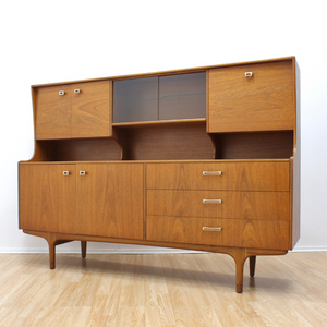 MID CENTURY TALL CREDENZA BUFFET BY BJD FURNITURE