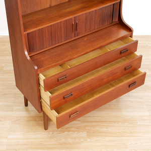 MID CENTURY DANISH SECRETARY DESK BY JOHANNES SORTH FOR BORNHOLM MOBELFABRIK