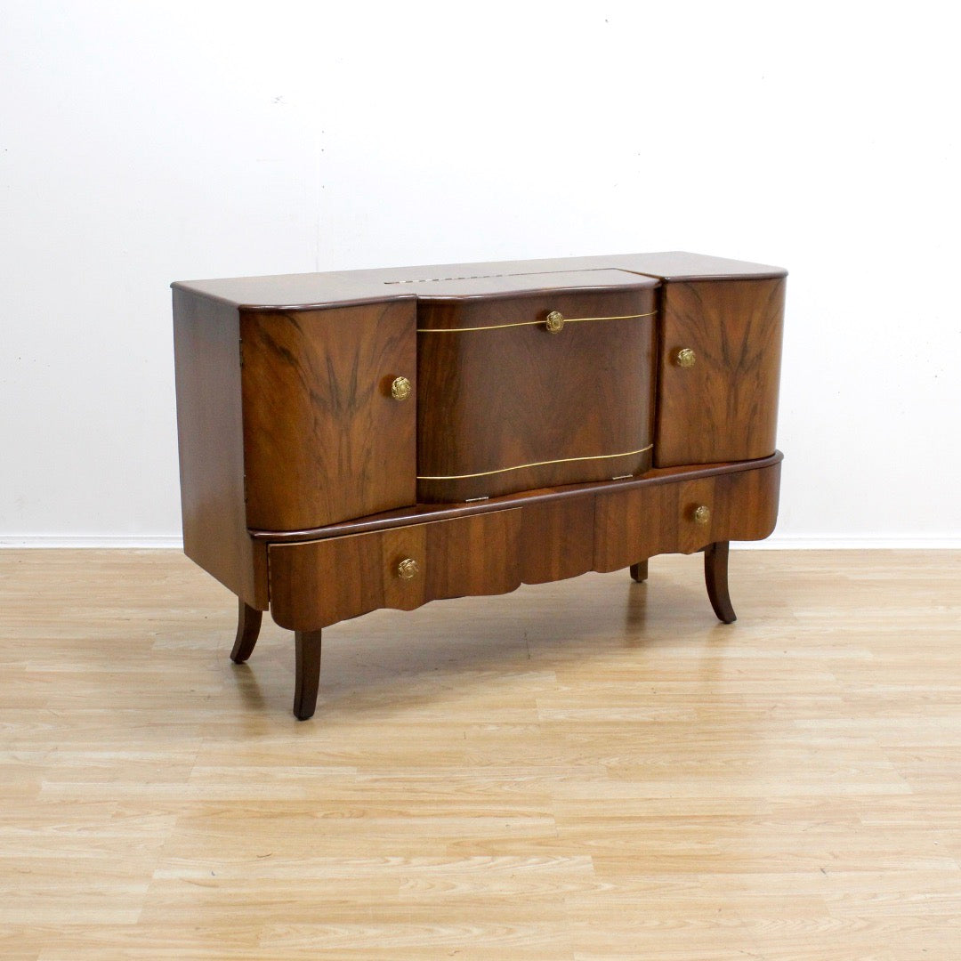 MID CENTURY LIQUOR CABINET CREDENZA BY BEAUTILITY FURNITURE