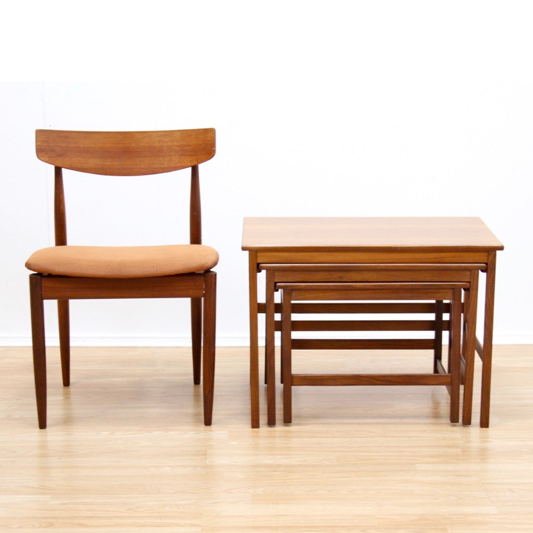 MID CENTURY DANISH TEAK NEST OF TABLES