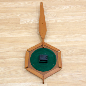 MID CENTURY TEAK WALL CLOCK BY ANSTEY & WILSON