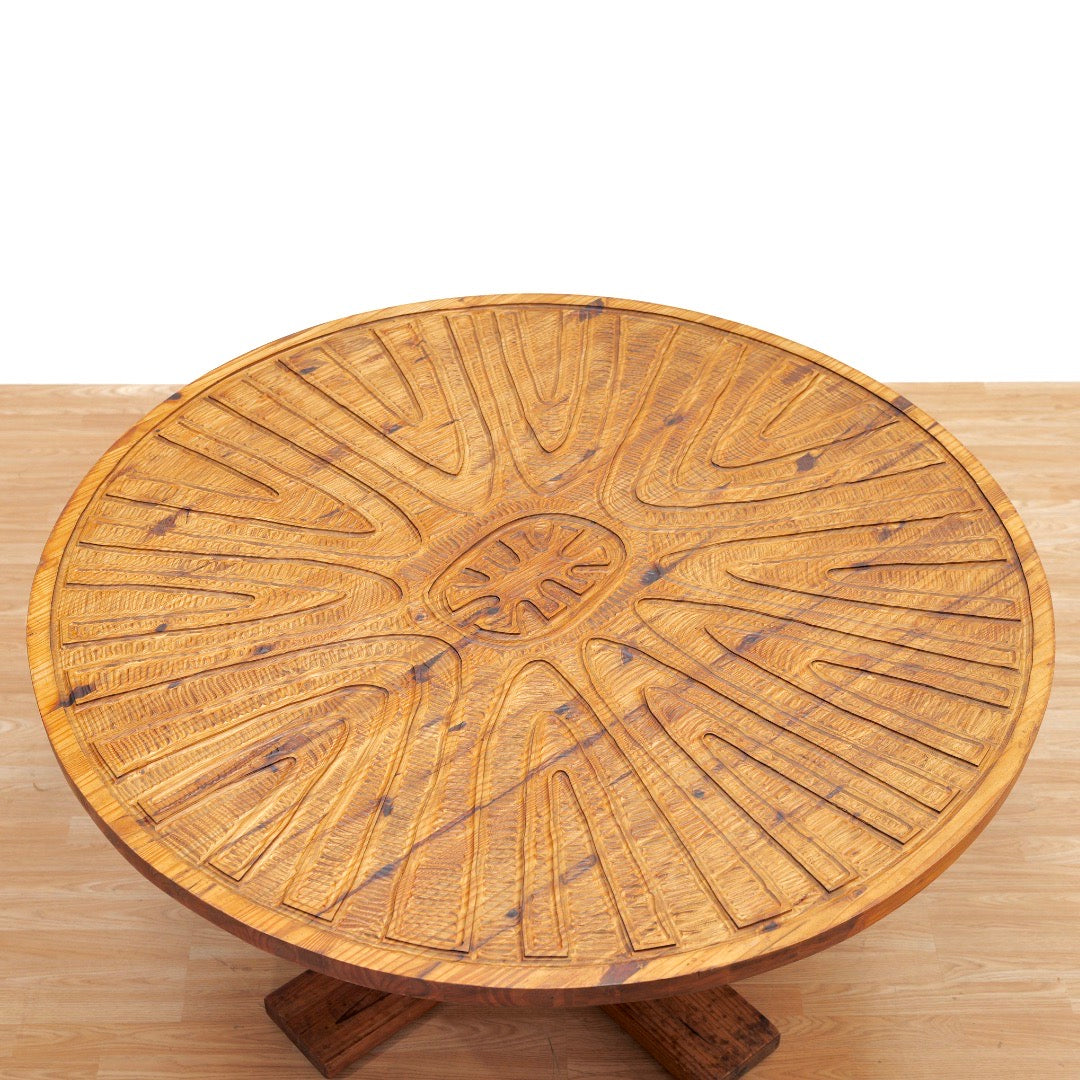 1970S HAND CARVED BRUTALIST DINING SET BY AQUARIUS ENTERPRISES AFRICA