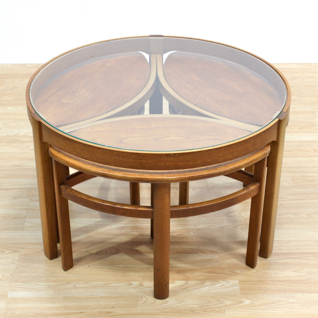 MID CENTURY TRINITY NESTING TABLE BY NATHAN FURNITURE