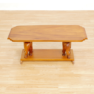 1950S HAND CARVED AFRICAN ELEPHANT COFFEE TABLE