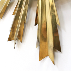 MID CENTURY BRASS SUNBURST WALL CLOCK