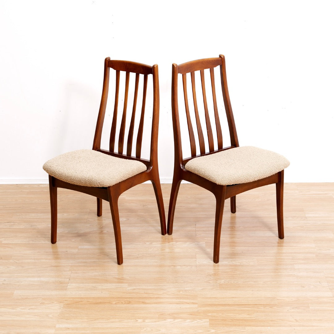 Set of Six Mid Century Dining Chairs by Elliots of Newbury
