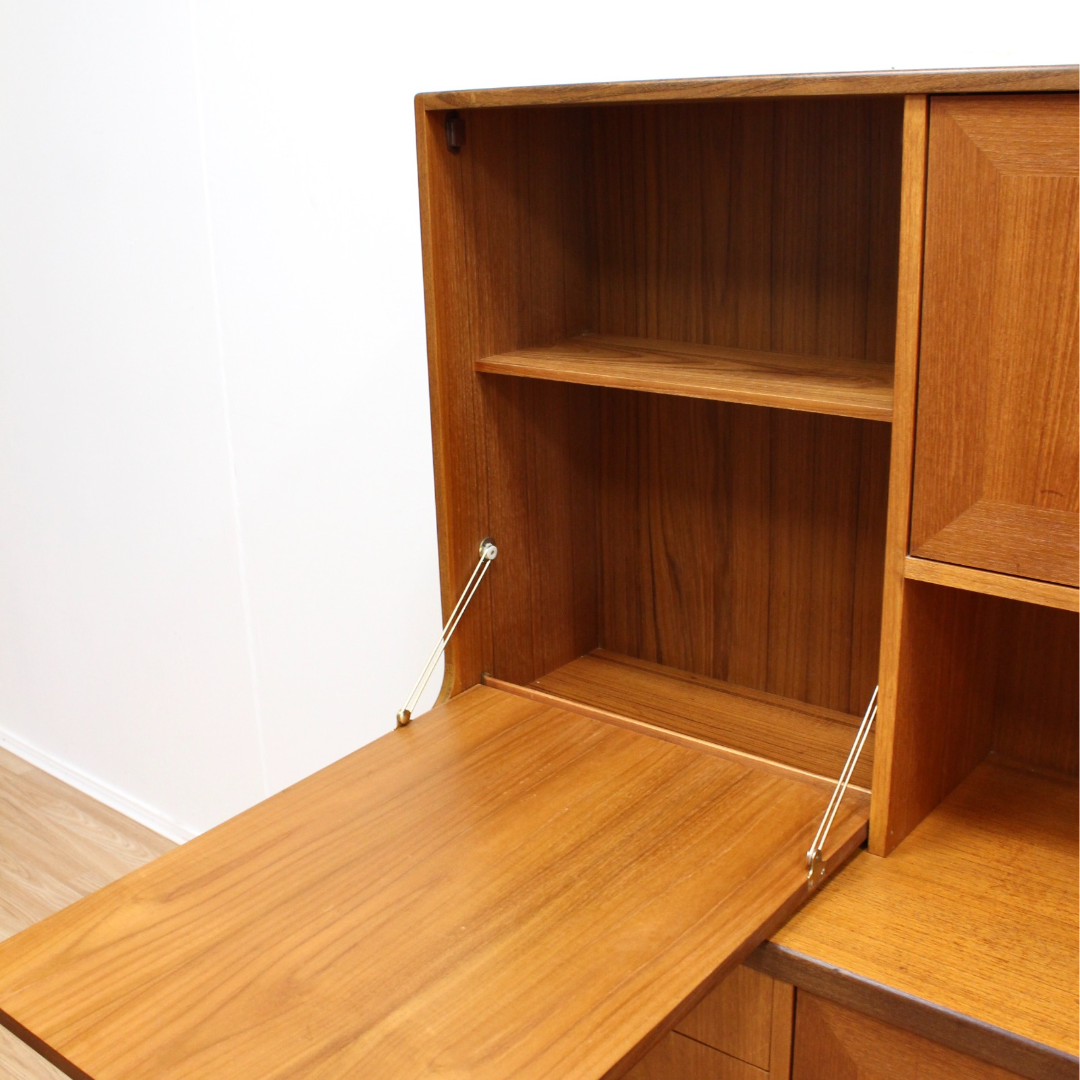 MID CENTURY TEAK CREDENZA BUFFET BY G PLAN