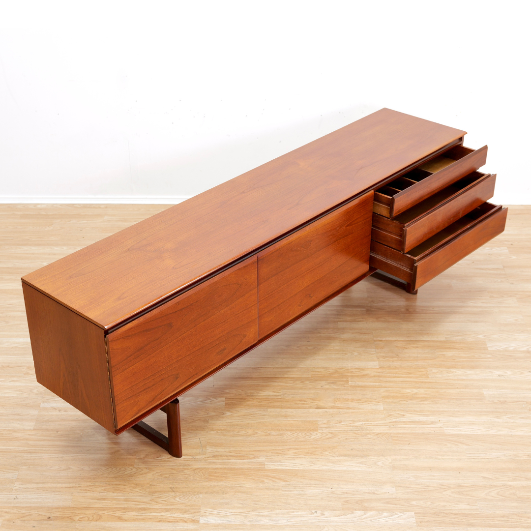 MID CENTURY TEAK CREDENZA BY WHITE & NEWTON