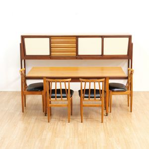 MID CENTURY SPACE SAVING DINING SET AND CREDENZA BY ELLIOTS OF NEWBURY