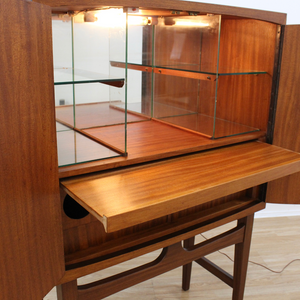 MID CENTURY NORWEGIAN TEAK BAR CABINET BY TORBJØRN AFDAL