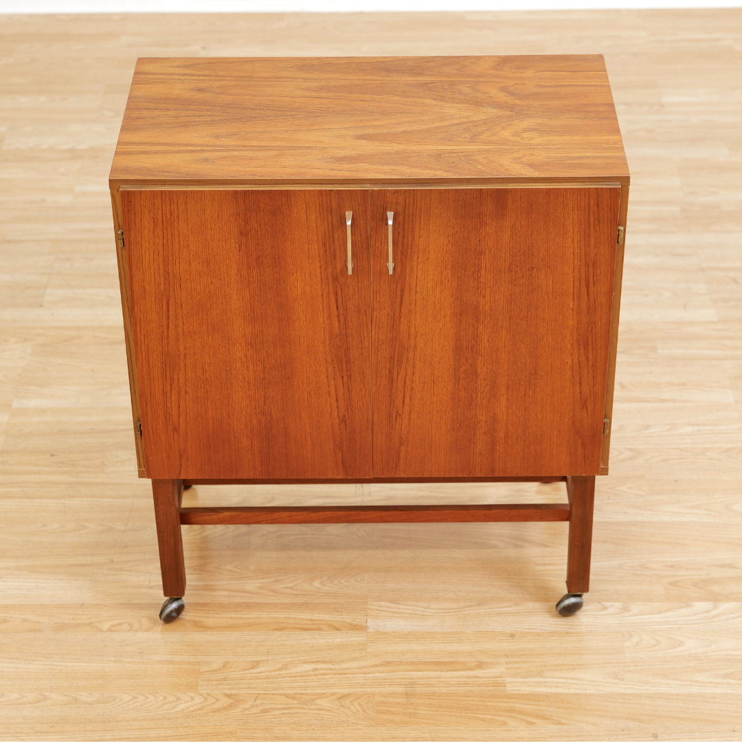 Mid Century Teak Vinyl Record Cabinet by Meredew Furniture